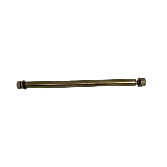 Gold metal rod on a white background