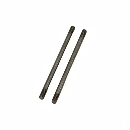 Two Long Bolts Double Threaded on white background
